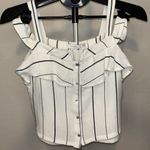 Lush Clothing Lush Cream Ruffled Sleeveless Tank Top Photo 0