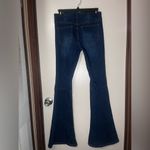 Newbury Kustom  Womens Dark Blue Jeans M Mid Rise Flare Stretch Wash Pull On Photo 3