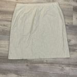 Isaac Mizrahi Heather Tan Above the Knee Button Front Silky Lined Skirt Size 18 Photo 2
