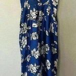 ZARA  Satin Floral WideLeg Jumpsuit with Knot Royal Blue Women’s Size XS NWT Photo 3