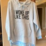 Hooded Comfy Baby Blue Sleep Shirt Size L Photo 3