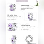 S925 Sterling Silver 925 Flower Bracelet Charm Photo 4