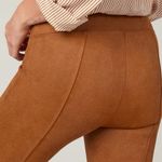 Spanx Faux Suede Pull On High Waisted Leggings Rich Caramel Size Small Photo 3