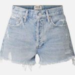 AGOLDE PARKER HIGH WAISTED BUTTON FLY DISTRESSED DENIM SHORTS SZ 28 Photo 5