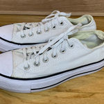 Converse  Chuck Taylor All Star Lift Platform Canvas White Sneakers - Size 7 Photo 0