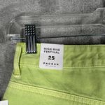 PacSun Shorts Womens 0 25 Neon Green Vintage High Rise Festival Cut Off Denim Photo 4