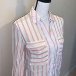 Buckle  Mine white Striped Woven button down Shirt Photo 5