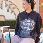 Disney  100 Disneyland Tinkerbell Graphic Hoodie Sweatshirt Women's 3X Dark Grey Photo 0