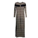 Shoshanna  Midnight Sparkly Gold and Black Bodycon Maxi Dress Gown Photo 6