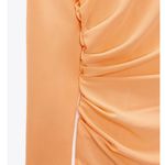 ZARA NWT Draped Neon Orange short Dress round neck long sleeves 3067/323 Photo 5