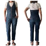 Armani Exchange  A/X Blue Denim Zip Front Halter Jumpsuit Blue Stonewash Overalls Photo 9