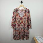 Natural Life Women’s Charlotte Flowy Dress in Pink Folk Floral Size XL Photo 2