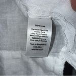 Talbots  Extended Shoulder Linen Collar Short Shirt Button Down Medium White Photo 6