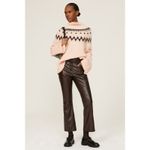 A.L.C. Ruby Alpaca Wool Fair Isle Turtleneck Sweater M Pink Size M Photo 7