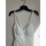 Hollister White Linen Blend Mini Dress Tiered Casual Size M Photo 2