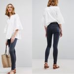 Anthropologie MiH Jeans • The Bodycon 5 Pocket jean high rise skinny leg washed black grey Photo 8