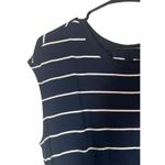 Banana Republic  Navy Blue Striped Short Sleeve Pocket Dress Women Sz S Photo 2