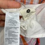 Madewell  Pink Orange Plaid Ruffle-Sleeve Popover Mini‎ Babydoll Dress Photo 8