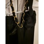 Nine West  Black Halter Dress Sleeveless‎ Gold Chain Detail Party Cocktail Photo 1