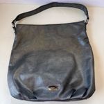 Nine West Faux Leather Y2K Boho Tote Bag Purse Gray Tassels Slouch Studded Hobo Photo 7