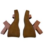 Lucky Brand  Delukah Pink Slingback Weave Straps Platform Wedge Sandals Size 9.5 Photo 3