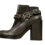 Ash Leather Ankle Moto Boots Heels Chains 6.5 Photo 4