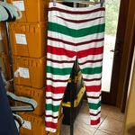 LuLaRoe NEW  TC Tall & Curvy Red White Green Stripe Holiday Leggings Size 12-18 Photo 4