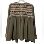 Arianna by Howard’s Sage green Lightweight Jacket with Tapestry Size L/XL Boho Photo 4