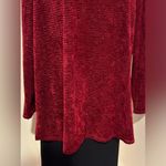Modern Lux Christine Modern Thompson Red Velvet comfortable Long Sleeve Blouse Sz. 2X. Photo 4