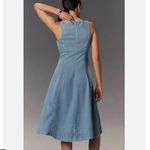 Reformation Sebastien Denim Midi Dress Blue Photo 3