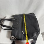 DKNY  Black Faux Leather Tote Bag Shoulder Crossbody Zippered Work Purse Photo 9