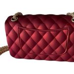 Women Mini Quilted Red Jelly Crossbody Clutch Bag Photo 1