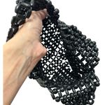 Beaded Floral Design Shoulder Bag‎ Black Photo 6