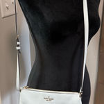 Kate Spade New York Crossbody Bag Purse Small Powder Blue Leather Triple Gusset Photo 0