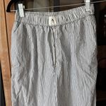 Anthropologie  boxers pants sewn patch striped poplin cotton high rise parke Photo 3