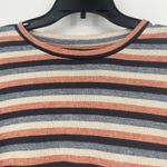 American Eagle Soft & Sexy Plush Shirt Multicolor Stripe Long Sleeve Orange M Photo 1