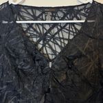 BCBGMAXAZRIA  Silk Sheer Lace Top Size 10 Medium Large Whimsigoth Grunge Y2K Boho Photo 2