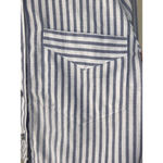 VTG 80 Lilia Smitty Exclusive Striped Cropped Shirt Back Cutout USA Boho Western Blue Size M Photo 2