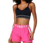 Under Armour Longline Sport Bra Black Gray Adjustable Straps Women’s Size Medium Photo 1