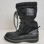 Coach Womens Boots Size 5.5 Shaine Black Signature Monogram Winter/Rain Fleece Photo 0