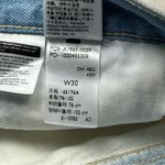 Levi's  High Waisted Mom Denim Jean Cut-Off‎ Shorts Womens Size 30 Blue White NEW Photo 4