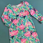 Lilly Pulitzer NWT Linden Multi Flamenco Beach A-Line T-Shirt Cotton Dress Photo 3
