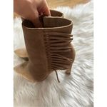 Vince Camuto  tan suede fringed booties size 10M heel size is 4 inches booties we Photo 2