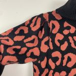 Skies Are Blue Leopard Print Turtleneck Sweater Women Size M Brown White Black Photo 3