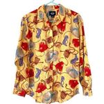 Levi's Vintage Levi’s Dockers Horse Equestrian Cowboy Western Yellow Shirt size medium Photo 0
