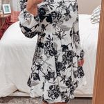 Everly Black and White Floral Dress Photo 1