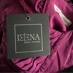 Mac Duggal IEENA for Pleated Long Sleeve Satin A-Line Gown, Size 8 New w/Tag Photo 10