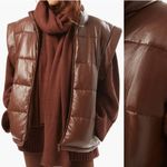 We Wore What NWT Snap-Off Sleeve Faux Leather Puffer Jacket Photo 2