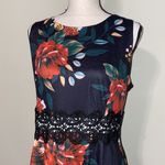 Homeyee 2XL womens round neck summer floral lace sleeveless tunic swing dress Black Size undefined Photo 4