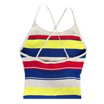 Hot & Delicious  womens medium multi-color striped maxi dress snap button skirt Photo 4